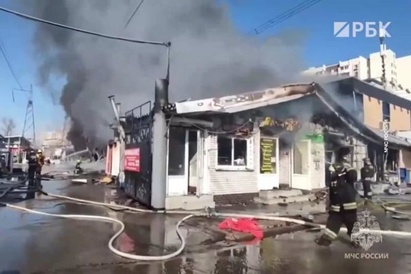 Пожар на рынке в Солнечногорске охватил 4,7 тыс. кв. м