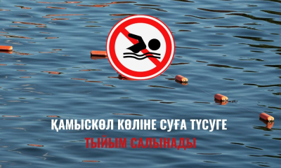 Вода в озере Камысколь признана опасной