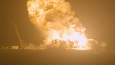 Мощный взрыв на полигоне SpaceX попал в прямой эфир