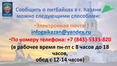 Казанцам объяснили, куда сообщать о подростках на питбайках и мотоциклах