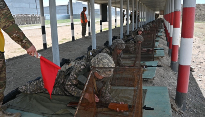 Первая огневая тренировка новобранцев